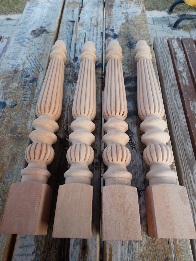 Farmhouse Wood Table Legs Kitchen Island Legs 29 Inch Dinner Etsy