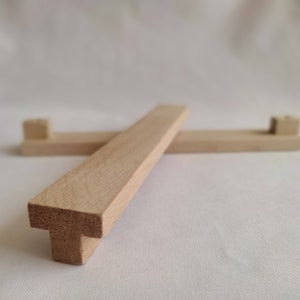Modern Pull Handle Solid Wood Luxury Wardrobe Drawer Pull Handle, Retro Cabinet Door Pull Handle, Beech Pull Handle