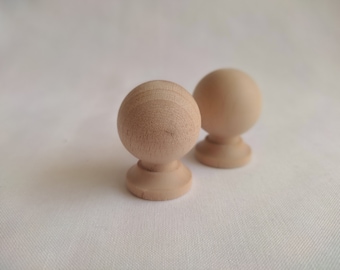 Wooden Knobs for Drawer, Drawer Deco Beech Wood Knobs, Round Wood Knobs, Wood Drawer Knob, Round Gift for Dad