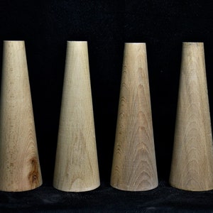 Set of 4 Farmhouse Wood Tapered Modern Unfinished Legs Handmade Woodturning Legs For Decoration Furniture Upholstery Manufacturing Or Diy