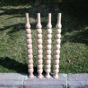 Set of 4 Farmhouse Wood Table Legs Kitchen Island Legs Dinner Table Legs Mid Century Legs Sofa Legs Strong Table Legs Diy Unfinished