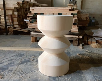 Ästhetischer Holz Couchtisch Moderner Minimaler Beistelltisch Einzigartiger Pilz Runder Pilz Tisch Pflanzen Beistelltisch Stehen Roher Unfertiger Tisch