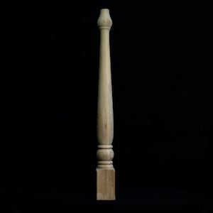 Mid Century Leg, Unfinished Wood Table Leg, Hardwood Farmhouse Dining Table Leg, Turned Leg, Strong Table Leg, Diy Office