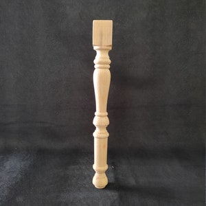 Unfinished Kitchen Wooden Table Leg, Table Leg, Farmhouse Table Leg, Wood Leg, Turned Leg, DIY Table Leg, Furniture Leg