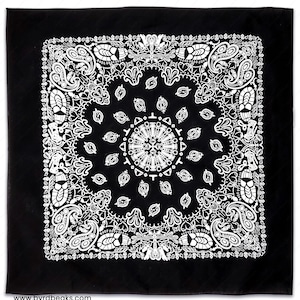 Black Naughty Paisley Bandana