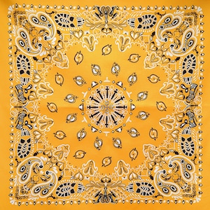 Yellow Naughty Paisley Bandana