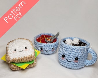 Crochet Pattern Bundle Lunch Special Plush Toy PDF