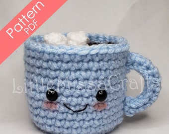 Crochet Pattern Hot Chocolate Mug Plush Toy PDF