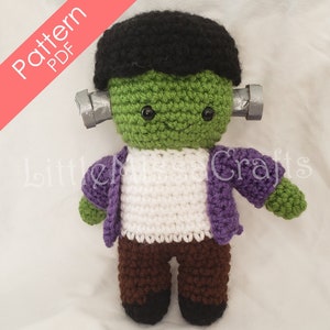 Patrón de Ganchillo El Monstruo de Frankenstein Peluche de Halloween PDF