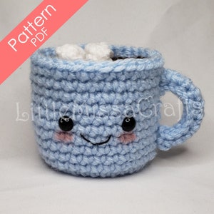 Crochet Pattern Hot Chocolate Mug Plush Toy PDF