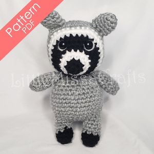 Crochet Pattern Raccoon Plush Toy PDF