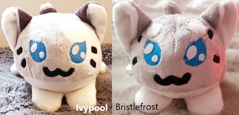 Warrior cats inspired beanie plushies Mapleshade, Snowtuft and Ivypool Customs available image 9