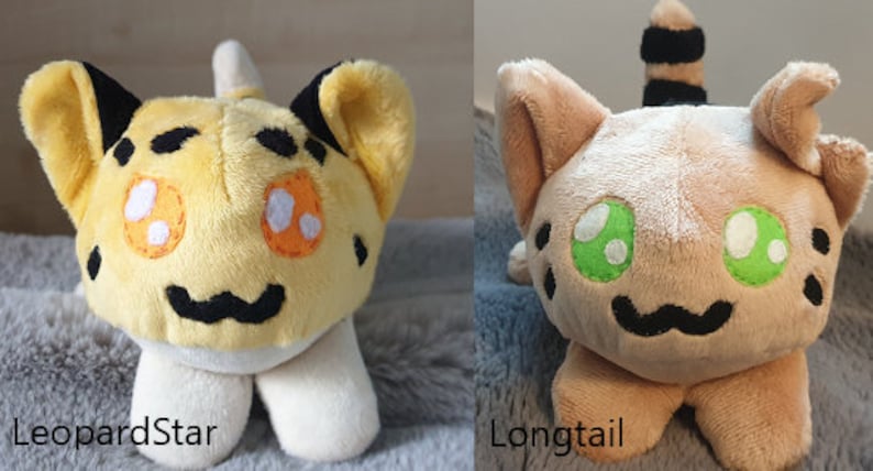 Warrior cats inspired beanie plushies Mapleshade, Snowtuft and Ivypool Customs available image 8