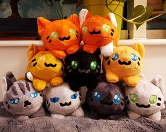 Warrior cats inspired beanie plushies Squirrelflight Bluestar Firestar Hollyleaf Ashfur and more! (Customs available check description!)