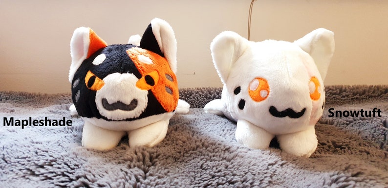 Warrior cats inspired beanie plushies Mapleshade, Snowtuft and Ivypool Customs available image 3