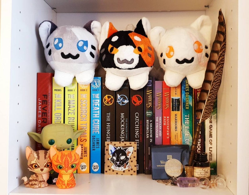 Warrior cats inspired beanie plushies Mapleshade, Snowtuft and Ivypool Customs available image 1