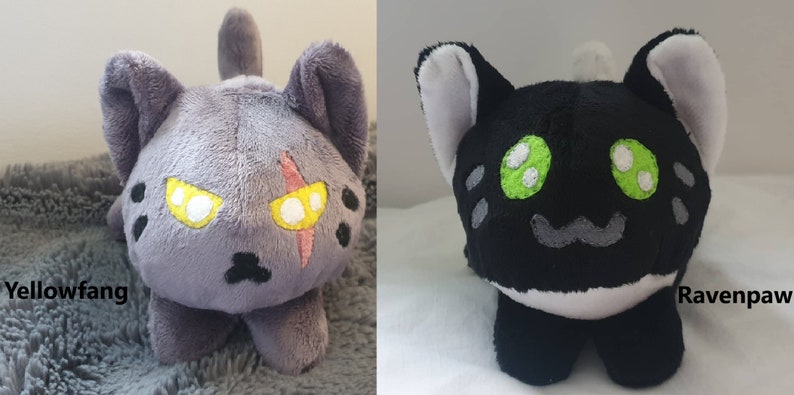 Warrior cats inspired beanie plushies Mapleshade, Snowtuft and Ivypool Customs available image 5
