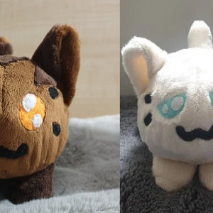 Warrior cats inspired beanie plushies Mapleshade, Snowtuft and Ivypool Customs available image 7