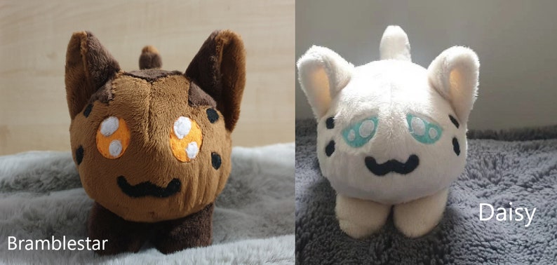 Warrior cats inspired beanie plushies Mapleshade, Snowtuft and Ivypool Customs available image 7