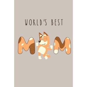 Carte d'anniversaire Bluey Mom