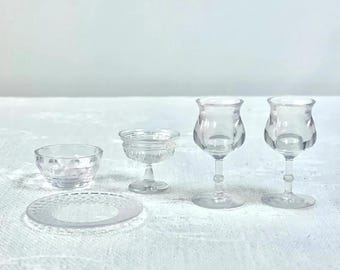 1:6 Scale Re-ment Japanese Miniature Set, Set #4, Crystalware, Kitchen Glassware