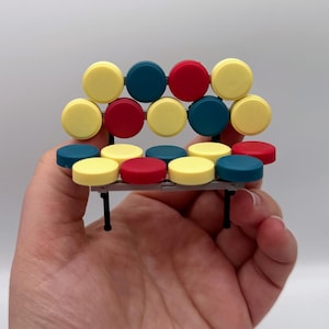 1:24 Scale Marshmallow Sofa Miniature, Multi Colored Mini Couch, Mid Century Mod
