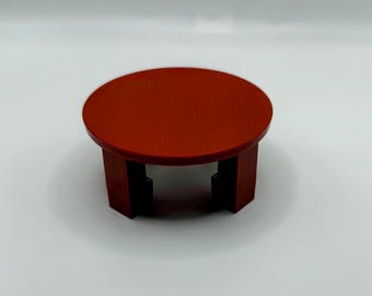 1:12 Scale Miniature Coffee Table – Brown Plastic Dollhouse Furniture