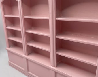 Libreria In Miniatura Scala 1:12 Per Casa Delle Bambole - Stile Vintage Cottage, Legno Da Assemblare