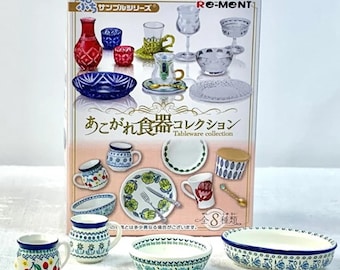 1:6 Scale Re-ment Japanese Miniature Set, Set #6, Polish Style Mug, Dish, Mini