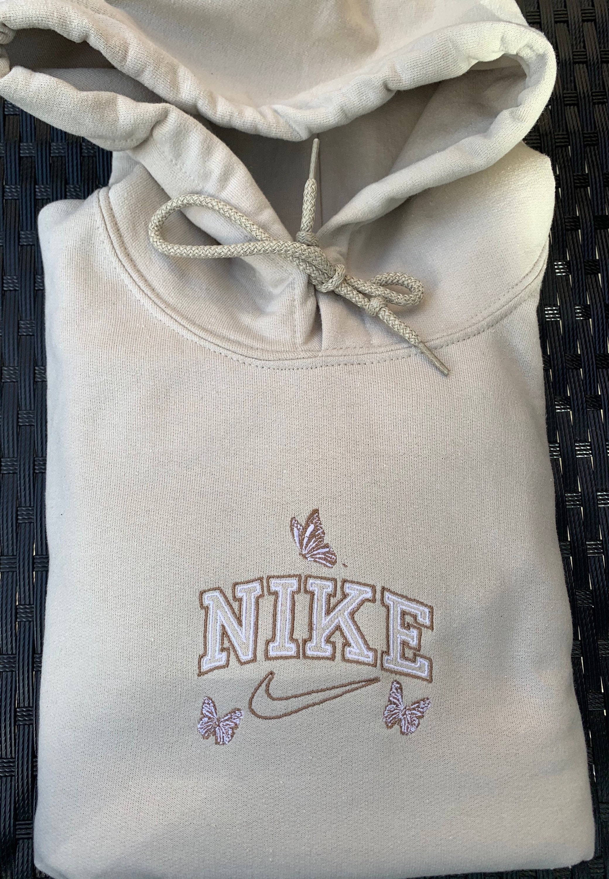 embroidered nike sweatshirt flowers