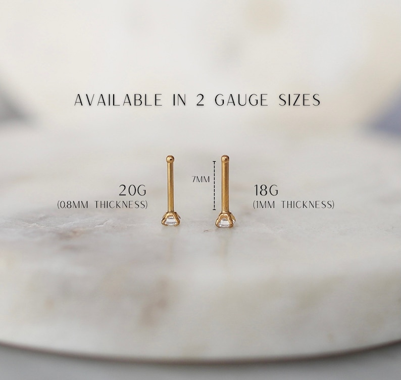 Diamond Nose Screw Nose Stud Lshape Nose Stud Nose Bone Etsy