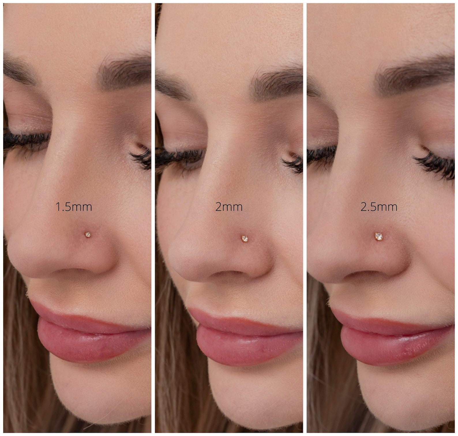 Diamond Nose Screw Nose Stud Lshape Nose Stud Nose Bone Etsy