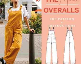 Overalls Sewing Pattern PDF | xs-xxxl| Instant Download | Overalls pattern | Sewing instructions | A4 US Letter