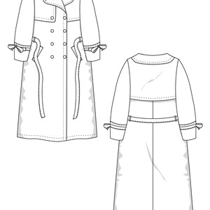 Trench Coat Sewing Pattern PDF | Xs-xxxl| Instant Download | Coat ...
