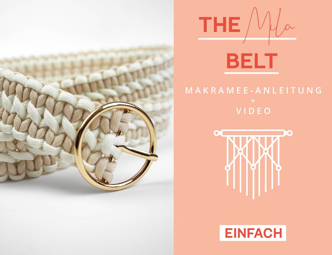 手作りマクラメベルト Macrame Belt Tutorial】マクラメベルトの簡単な作り方を紹介し