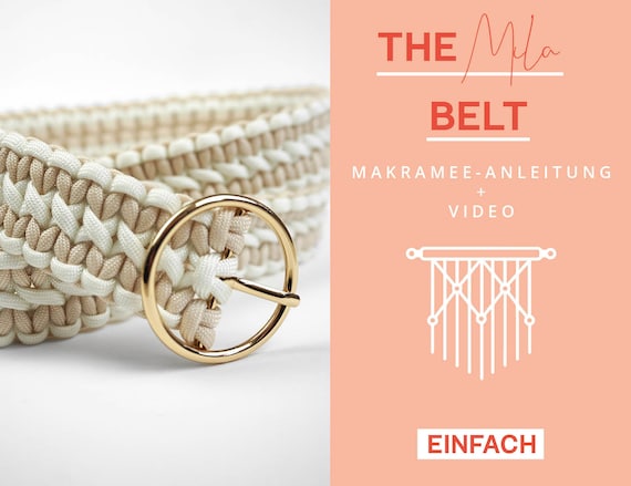 手作りマクラメベルト How To Make Macrame Belt DIY | マクラメ編みベルトの作り方
