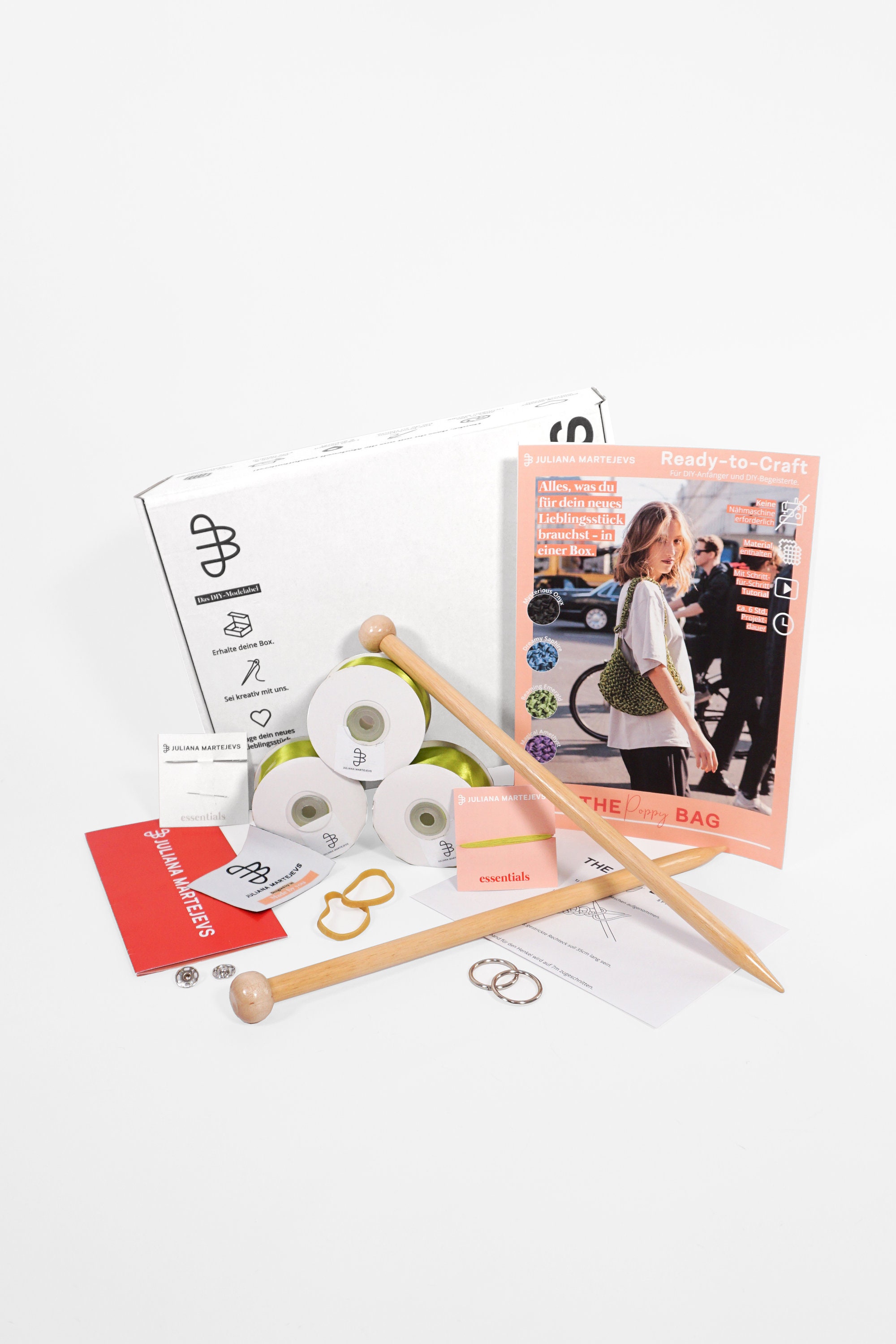 DIY Knitting Kit Knitted Satin Bag | Knitting Box, Knitting Set, Diy ...