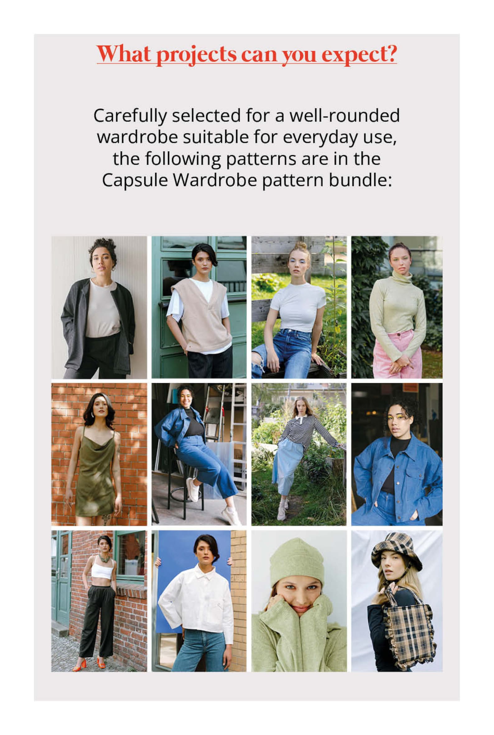 Sewing Pattern Bundle Capsule Wardrobe PDF | Sew Your Own Wardrobe ...