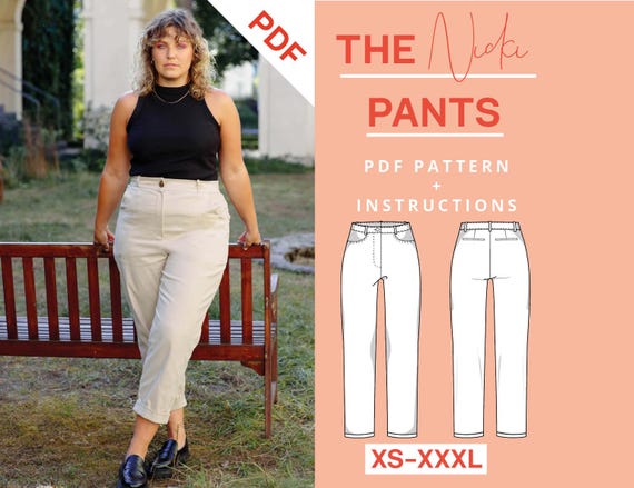 Cigarette Pants Sewing Pattern NICKI