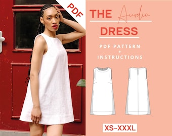 Linen Loose Mini Dress Sewing Pattern, Summer Linen Dress, Shift Dress,  Easy Dress Pattern, Tent Dress, Sundress Pattern, Size XS - 5 XL - Etsy