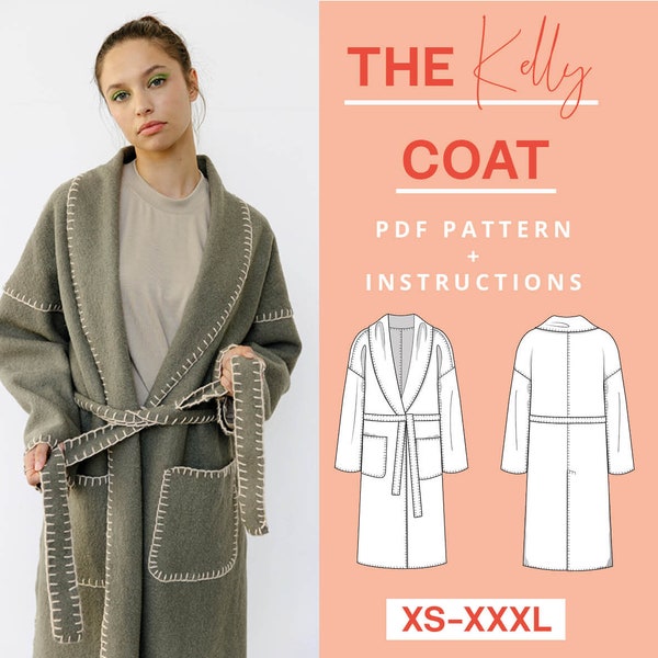 Wrap Coat Pattern - Etsy