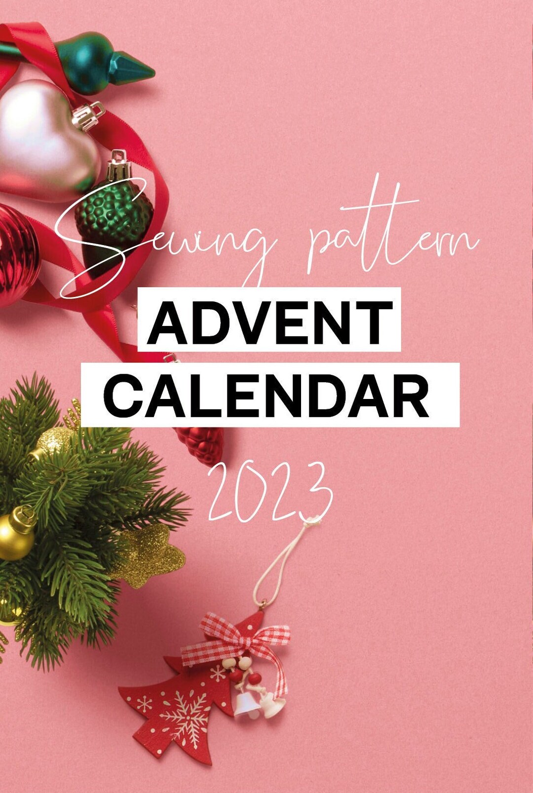 Pattern Advent Calendar 2023, 12 Patterns as PDF A4/ US Letter, Gift