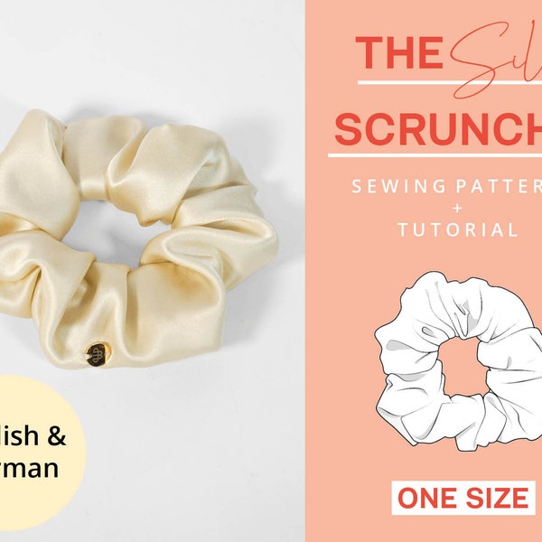 Scrunchie Digital PDF Sewing Pattern | Instant Download | Beginner friendly hairband | Easy and modern | With video tutorial | A4 Letter