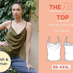 Summer Top Digital PDF Sewing Pattern | XS-XXXL | Instant Download | Beginner friendly | Easy and modern | With video tutorial