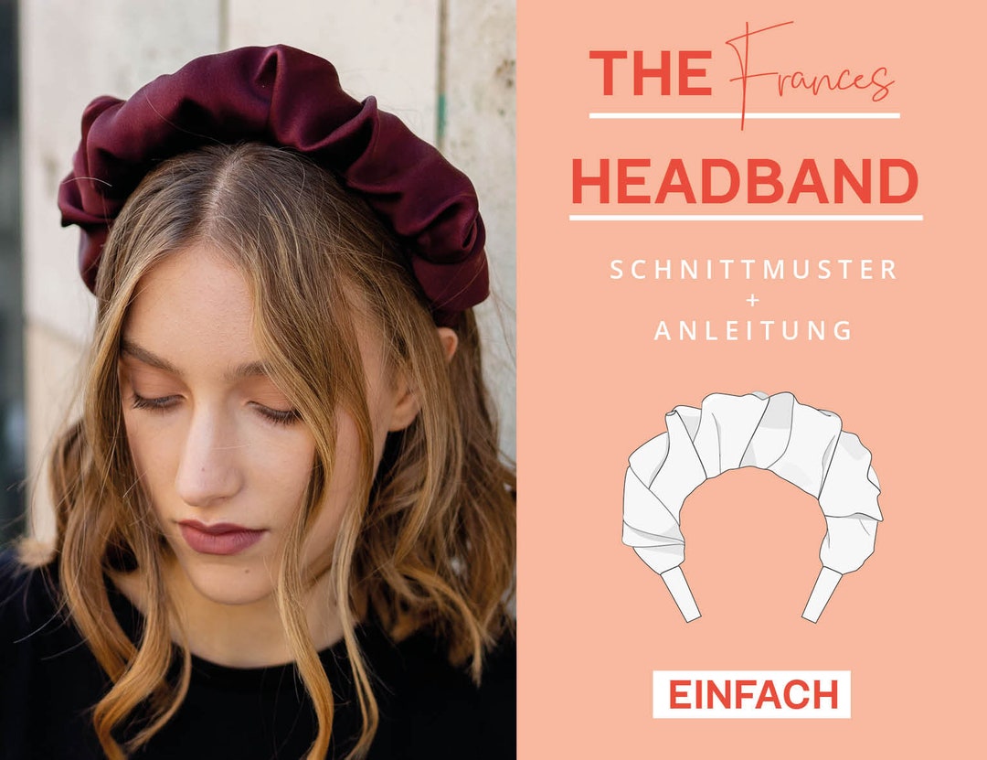 Scrunchie Headband Sewing Pattern Digital PDF Instant Download Beginner Friendly Easy and Modern