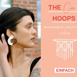 Macrame instructions earrings jewelry PDF instructions | Do it yourself | For beginners, simple and modern | With video instructions | German