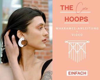 Macrame instructions earrings jewelry PDF instructions | Do it yourself | For beginners, simple and modern | With video instructions | German
