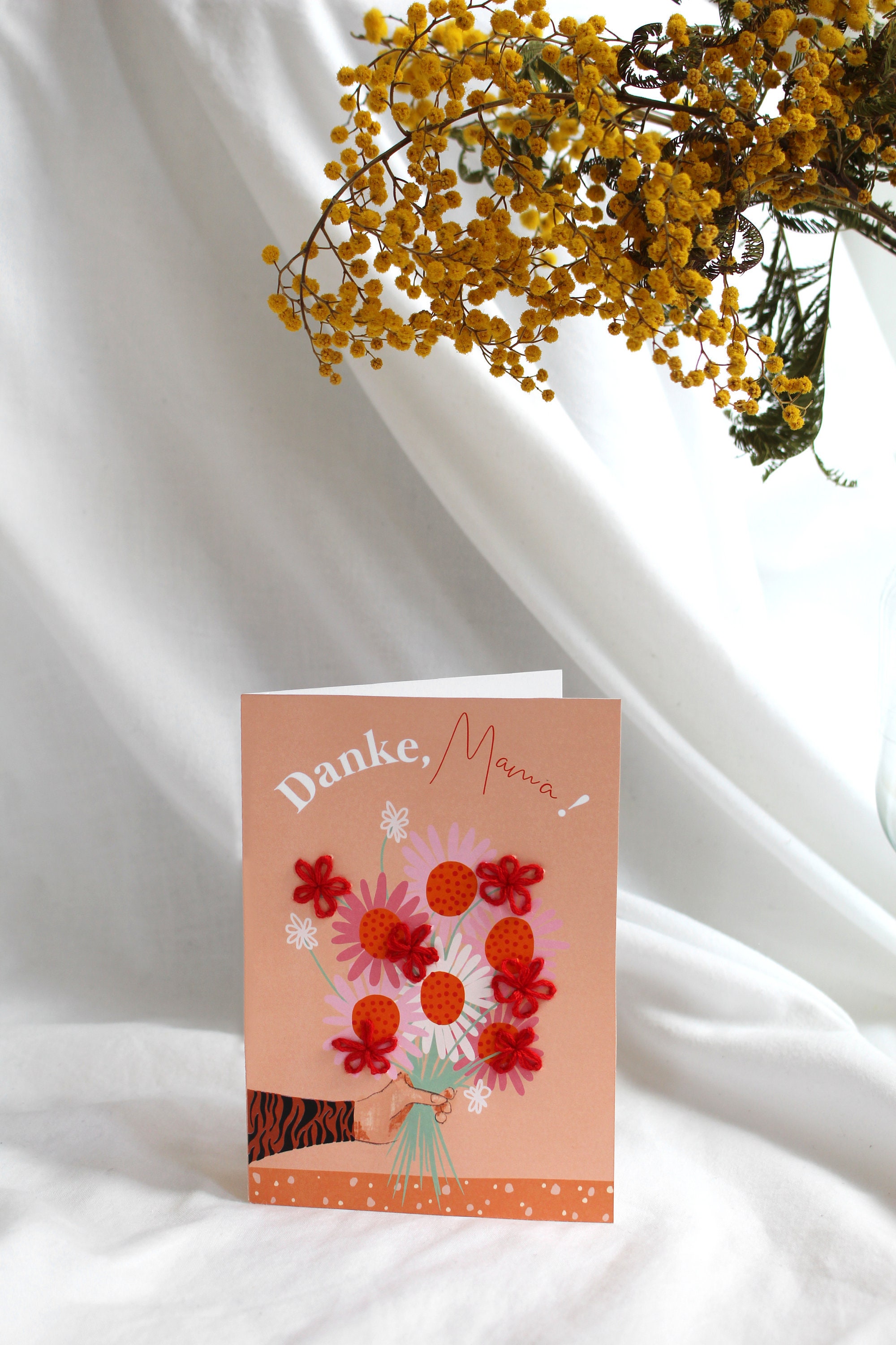 Thank you mom card to embroider gift idea mom  etsy