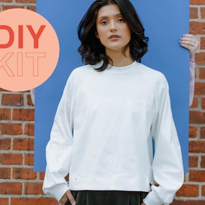DIY Sewing Kit Sweater | XS-XXXL | Sewing Box, Diy Kit, Sewing Set | Easy sweatshirt for sewing beginners | Video Tutorial German English