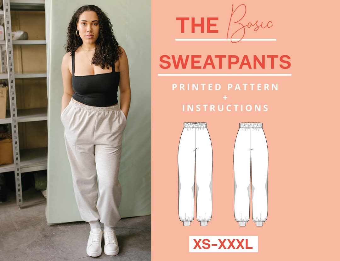 Sweatpants Printed Paper Sewing Pattern | XS-XXXL | Instant Download ...